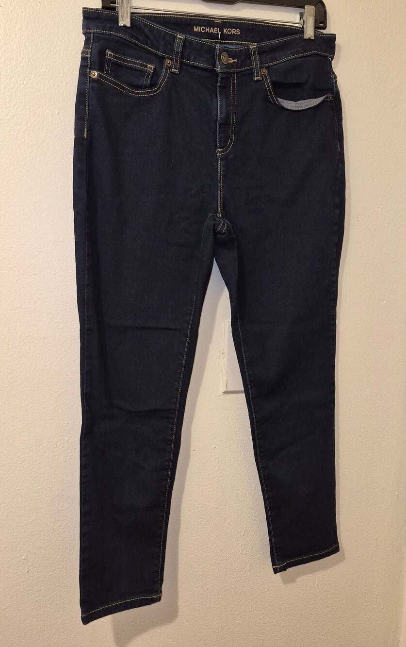 Michael Kors Women's Dark Wash Stretch Skinny Jeans Size 10